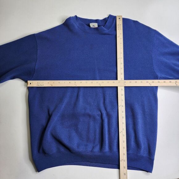 Vintage Lee Heavyweight Sweatshirt Navy Blue Blank Crewneck Size XL - Picture 6 of 7